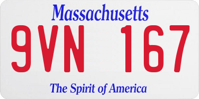 MA license plate 9VN167