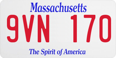 MA license plate 9VN170