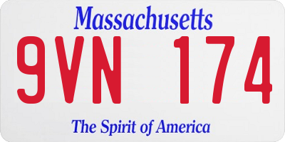 MA license plate 9VN174