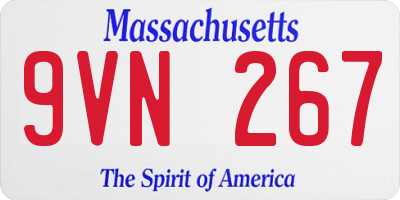 MA license plate 9VN267