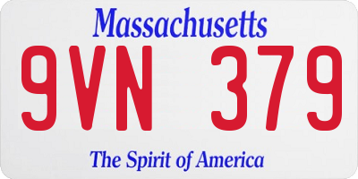 MA license plate 9VN379