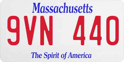 MA license plate 9VN440