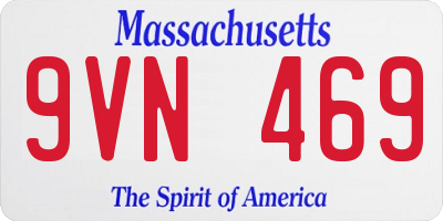 MA license plate 9VN469