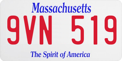 MA license plate 9VN519