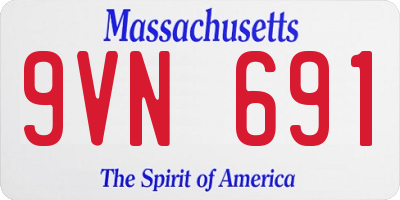MA license plate 9VN691