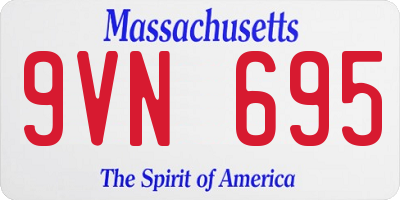 MA license plate 9VN695
