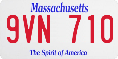 MA license plate 9VN710