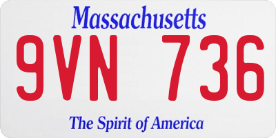 MA license plate 9VN736