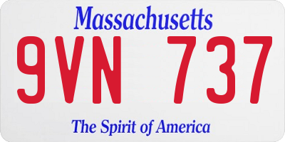 MA license plate 9VN737