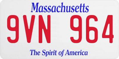 MA license plate 9VN964