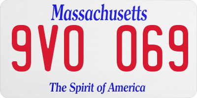 MA license plate 9VO069