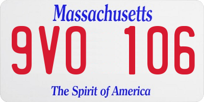 MA license plate 9VO106