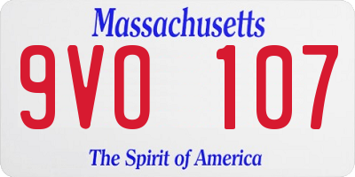MA license plate 9VO107