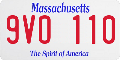 MA license plate 9VO110