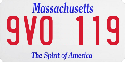 MA license plate 9VO119