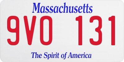 MA license plate 9VO131