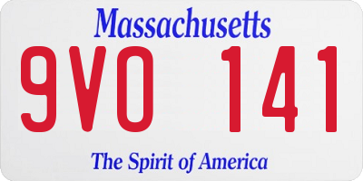 MA license plate 9VO141