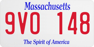 MA license plate 9VO148