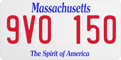 MA license plate 9VO150