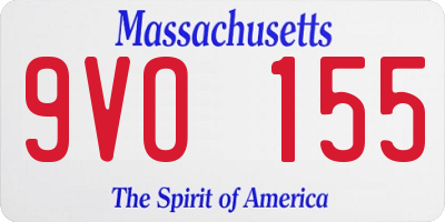 MA license plate 9VO155