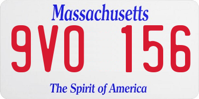 MA license plate 9VO156