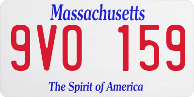 MA license plate 9VO159