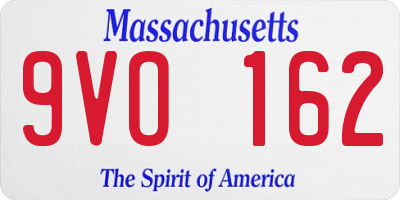 MA license plate 9VO162