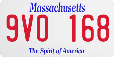 MA license plate 9VO168