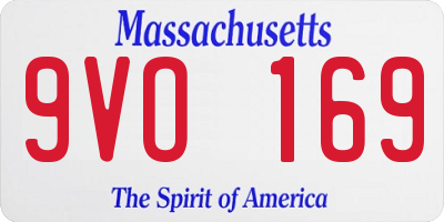 MA license plate 9VO169