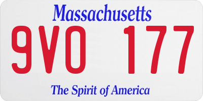 MA license plate 9VO177