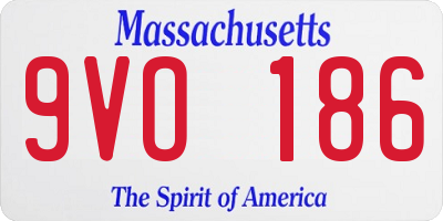 MA license plate 9VO186