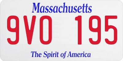 MA license plate 9VO195