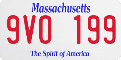 MA license plate 9VO199