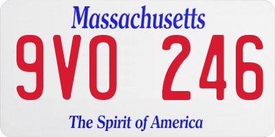 MA license plate 9VO246