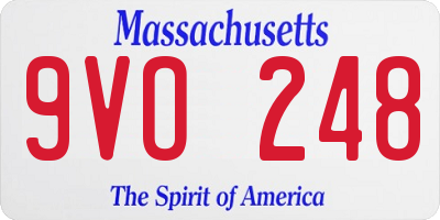 MA license plate 9VO248