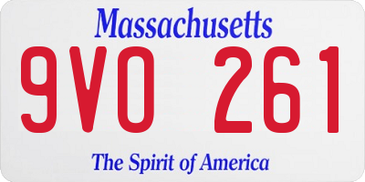 MA license plate 9VO261