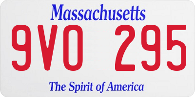 MA license plate 9VO295
