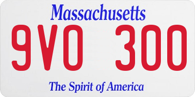 MA license plate 9VO300