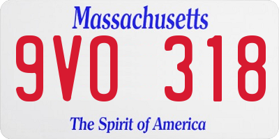 MA license plate 9VO318