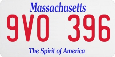 MA license plate 9VO396