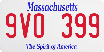 MA license plate 9VO399