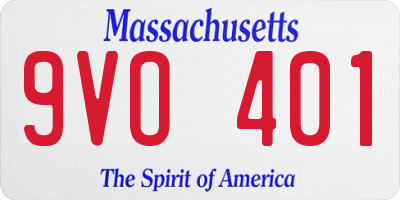 MA license plate 9VO401