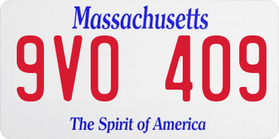 MA license plate 9VO409