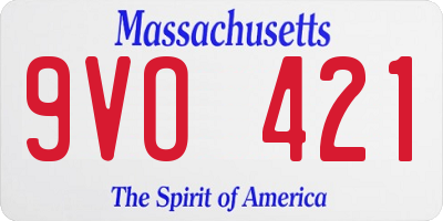 MA license plate 9VO421