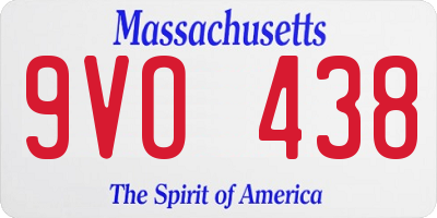MA license plate 9VO438