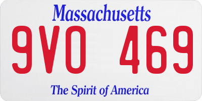 MA license plate 9VO469