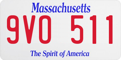 MA license plate 9VO511