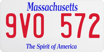 MA license plate 9VO572