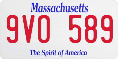 MA license plate 9VO589