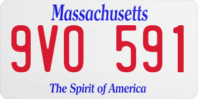 MA license plate 9VO591